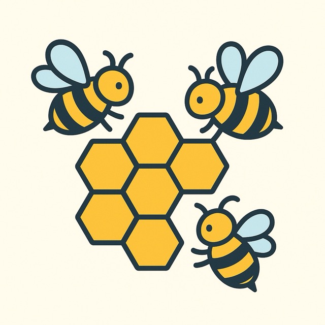 Construir: abejas construyendo panal